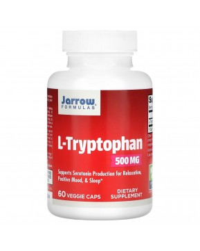 Jarrow Formulas, L-триптофан, 500 мг, 60 растительных капсул Jarrow Formulas, L-триптофан, 500 мг, 60 растительных капсул